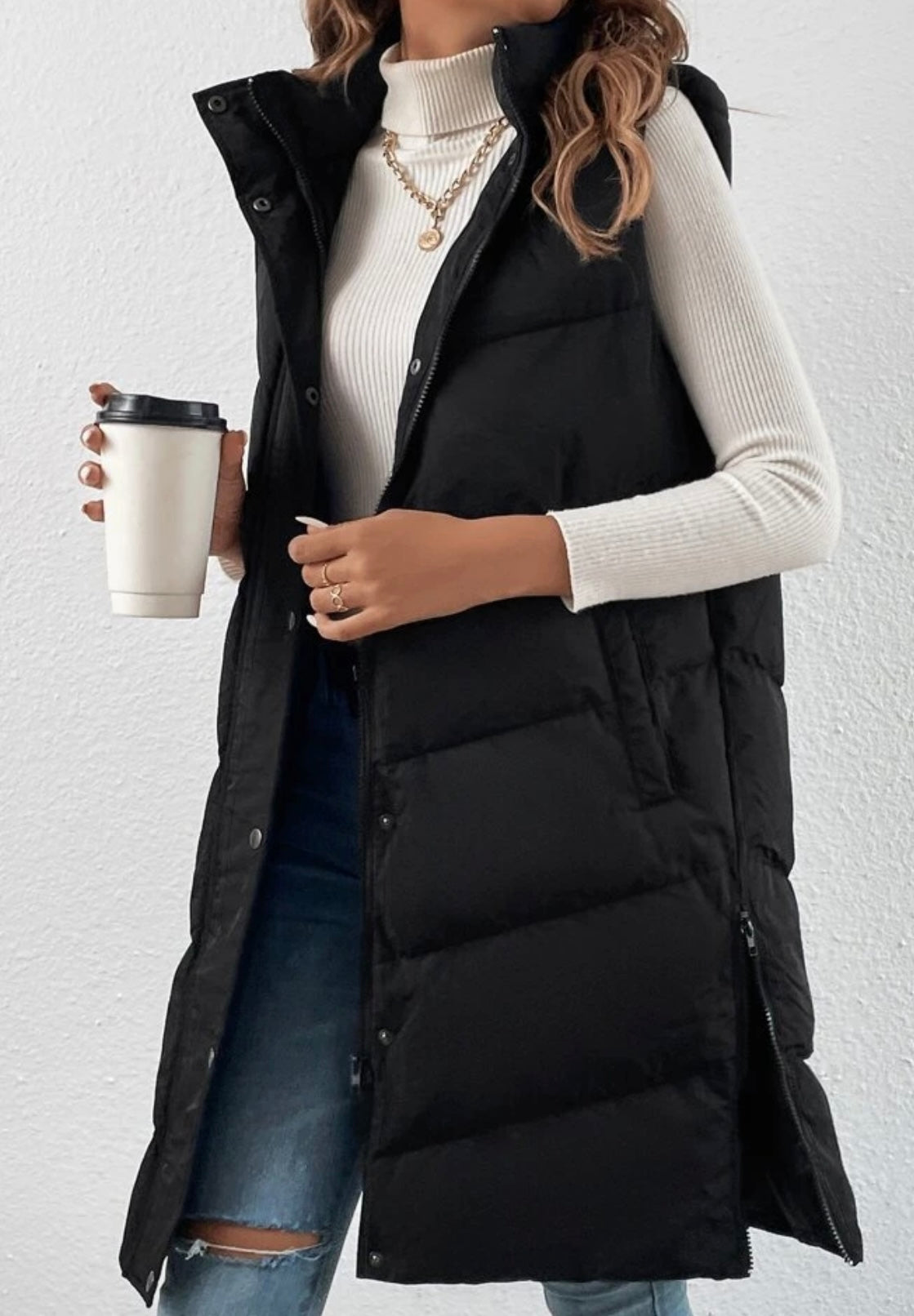 Not Your Average Long Hooded Vest
