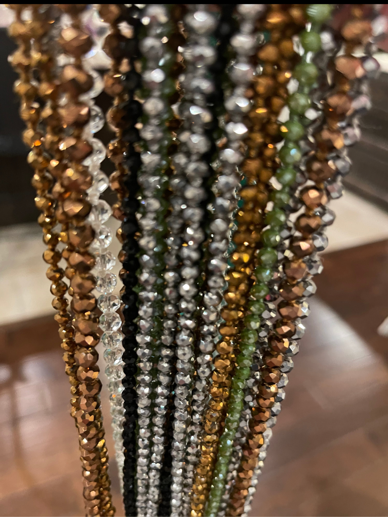 Glass Bead Necklace- Long