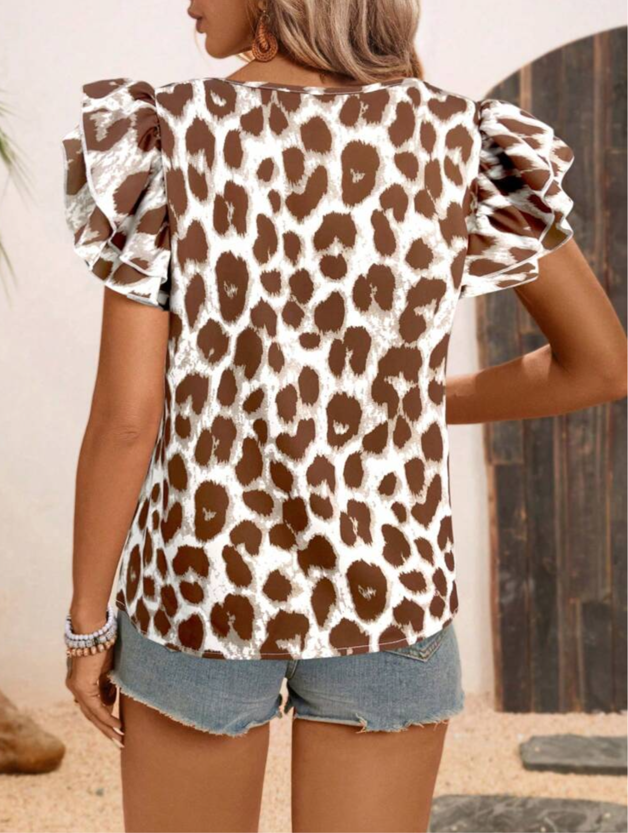 Double Play Leopard Top