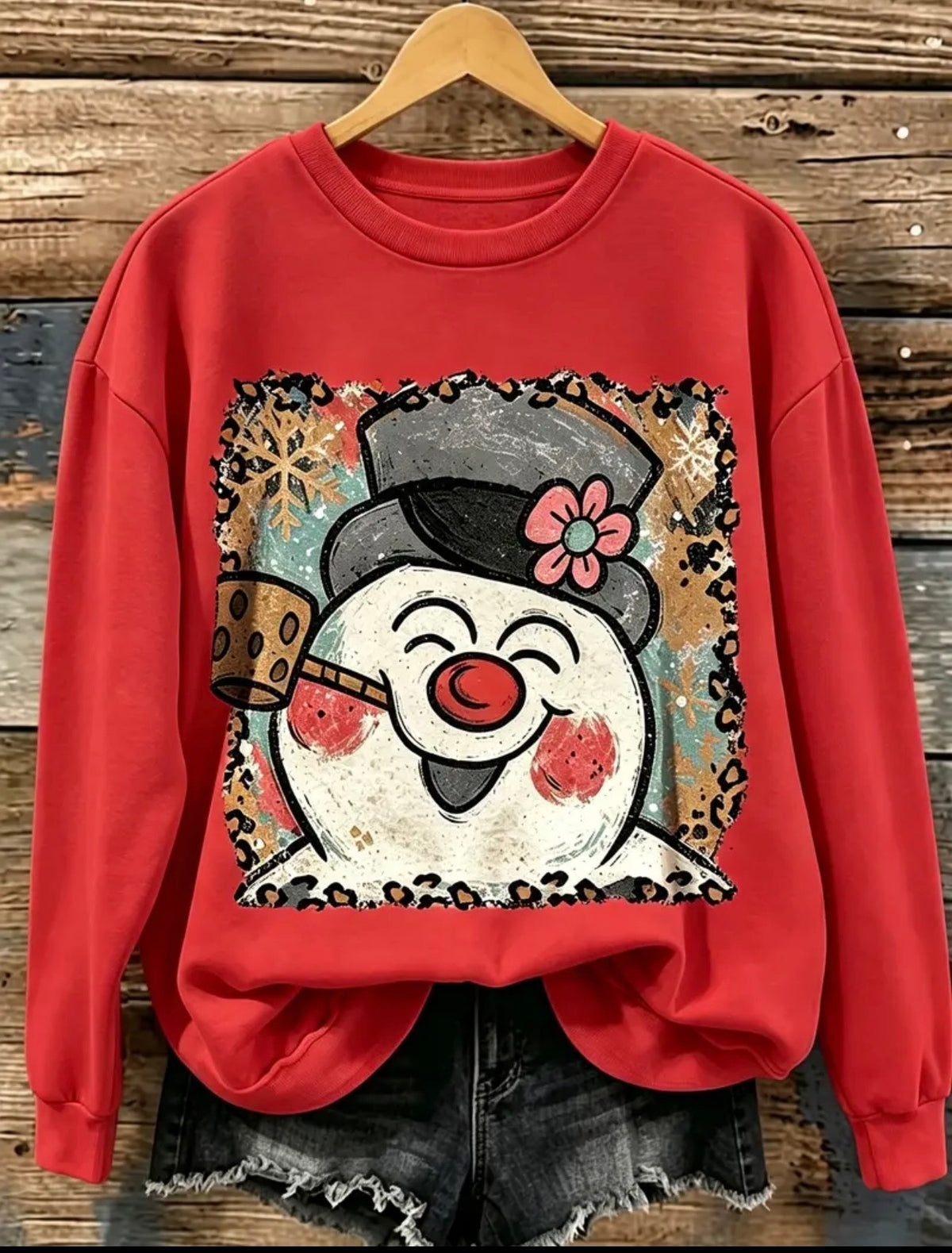 Retro Frosty the Snowman - Red