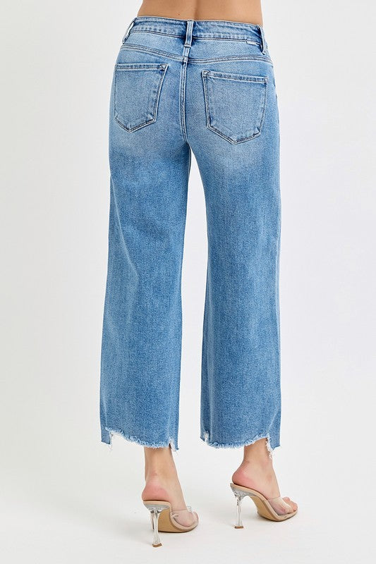 Risen See Me Through Cropped Jeans