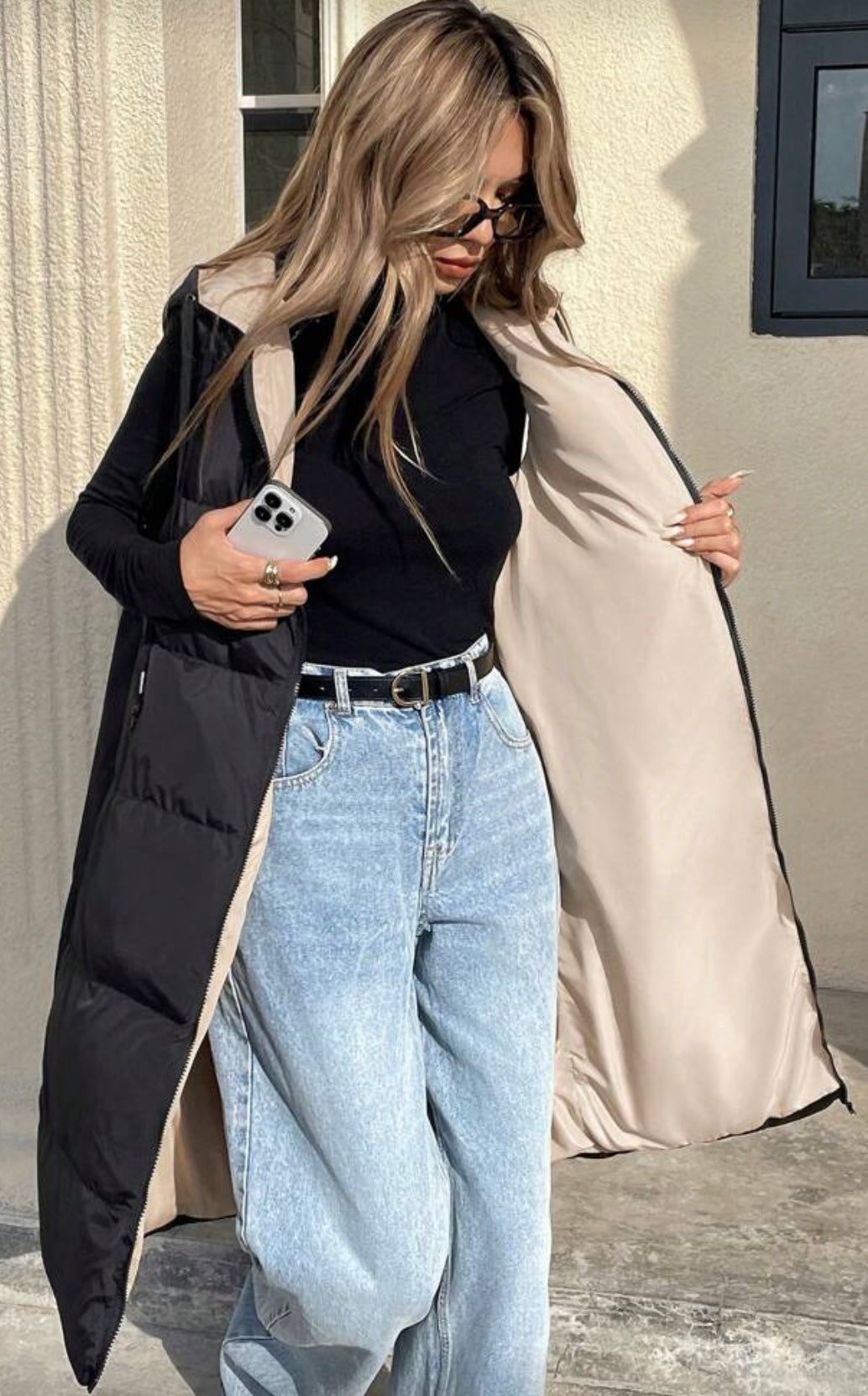 Contrast Color Hooded Vest