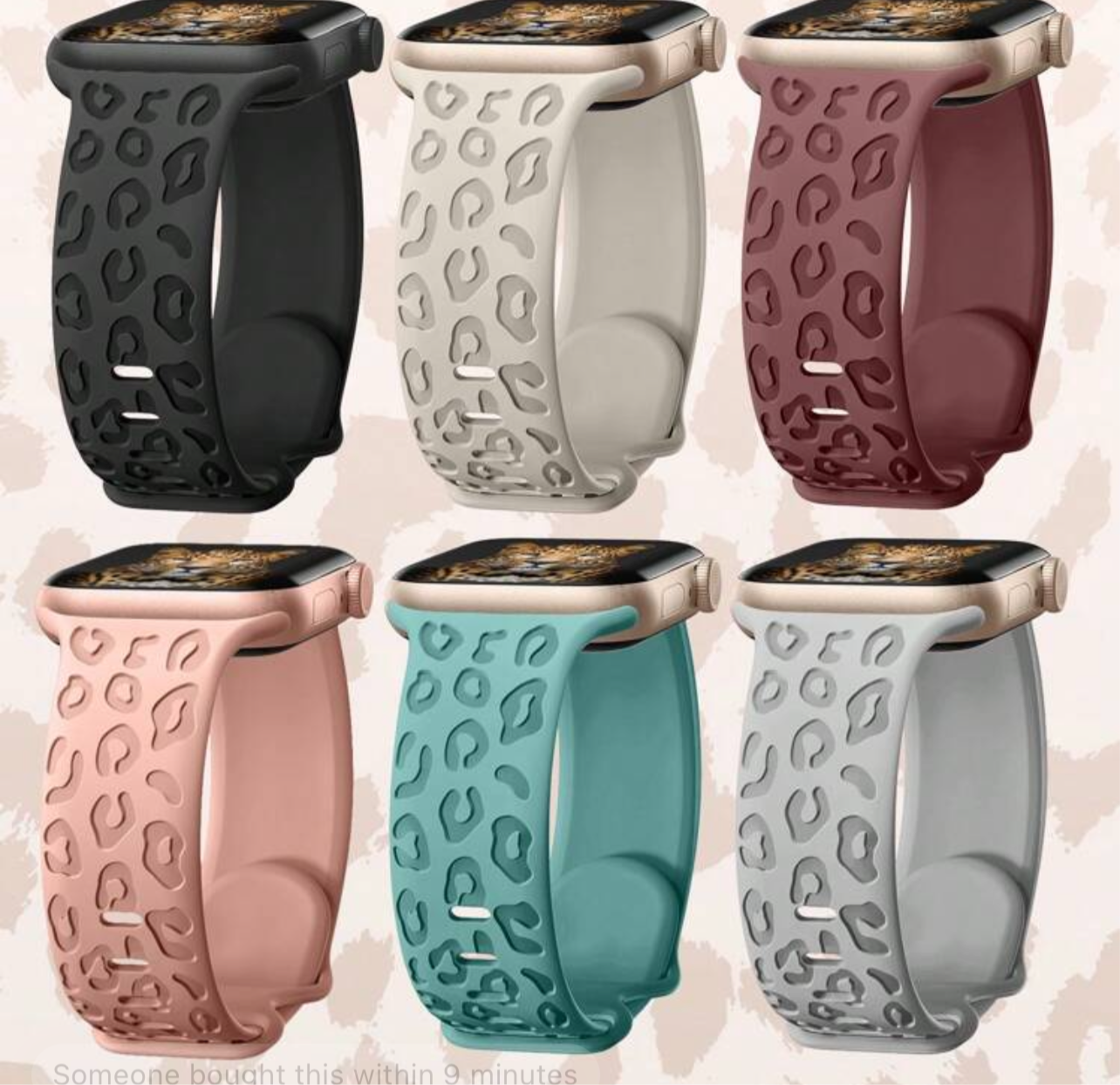 Leopard Embossed Apple Watch Band 38mm, 40mm, 41mm