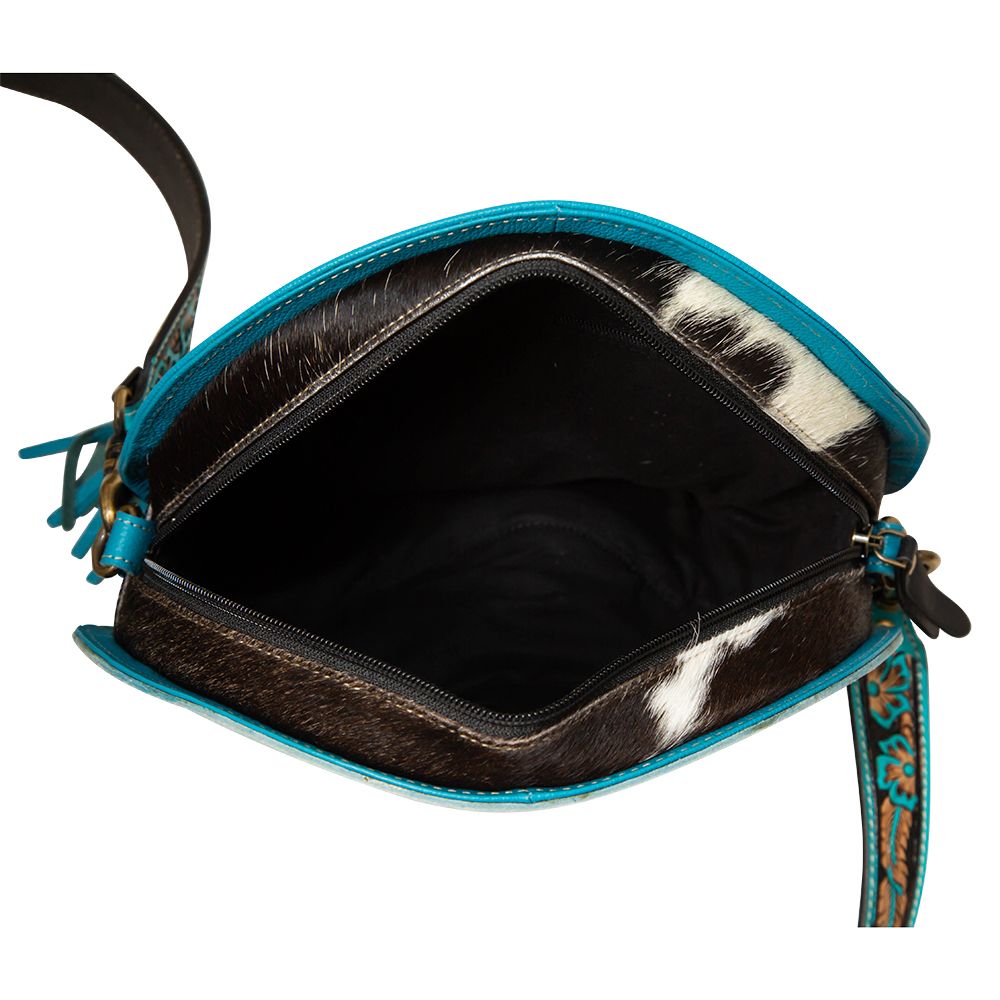 MYRA PRICELESS LOVE HAND-TOOLED ROUND BAG
