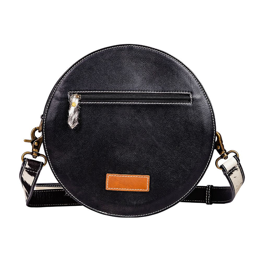 MYRA BLOOMIN' STEER HAND-TOOLED ROUND BAG
