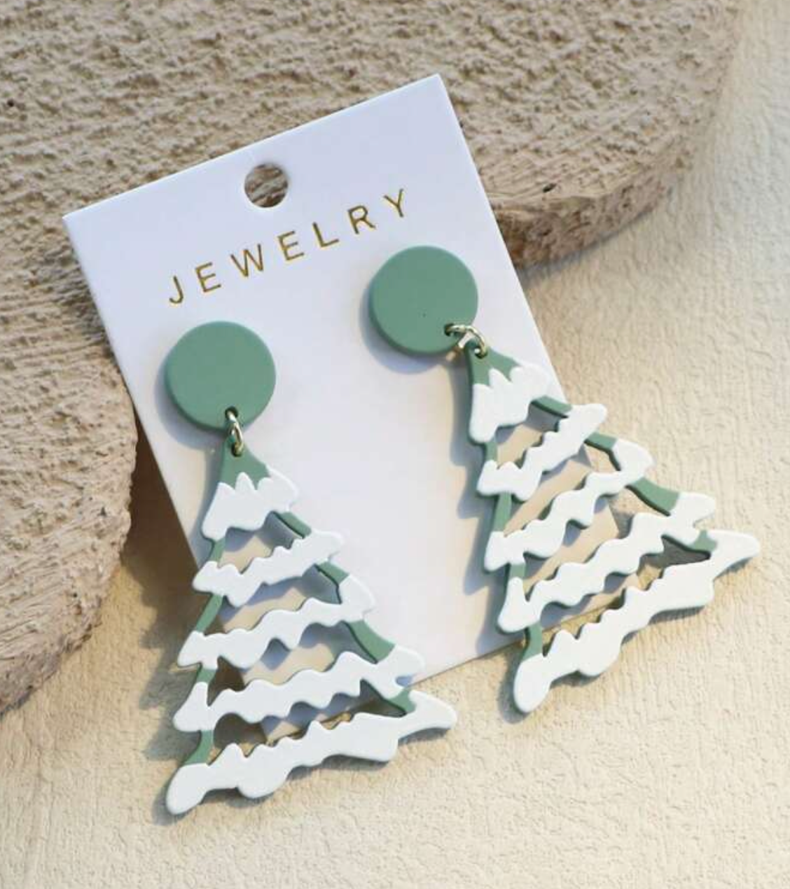 Fresh Snow Trimmed Trees Earrings