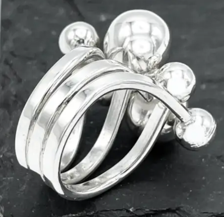 Great Balls of Silver Ring