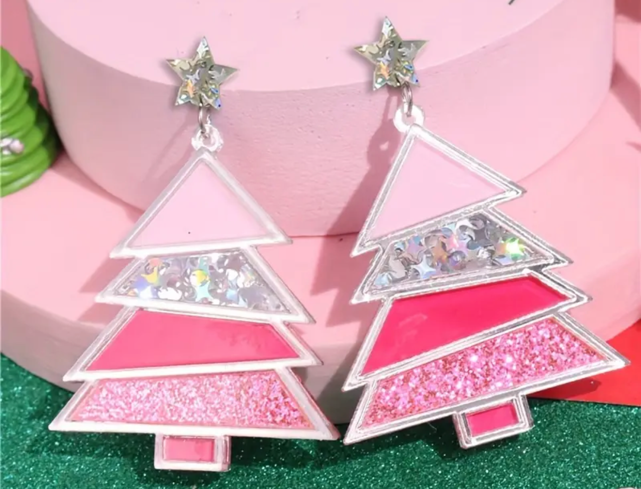Zig and Zag Christmas Tree Earrings