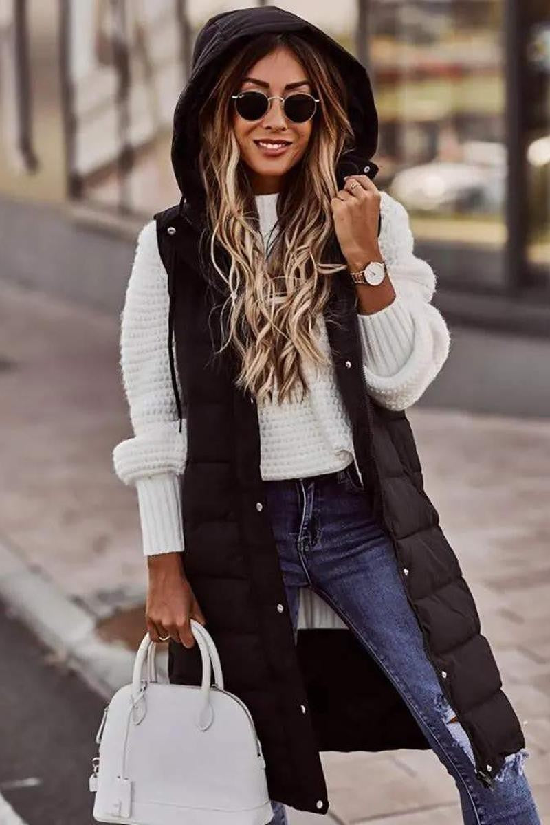 HOODED FULL BODY LENGTH PUFFER JACKET