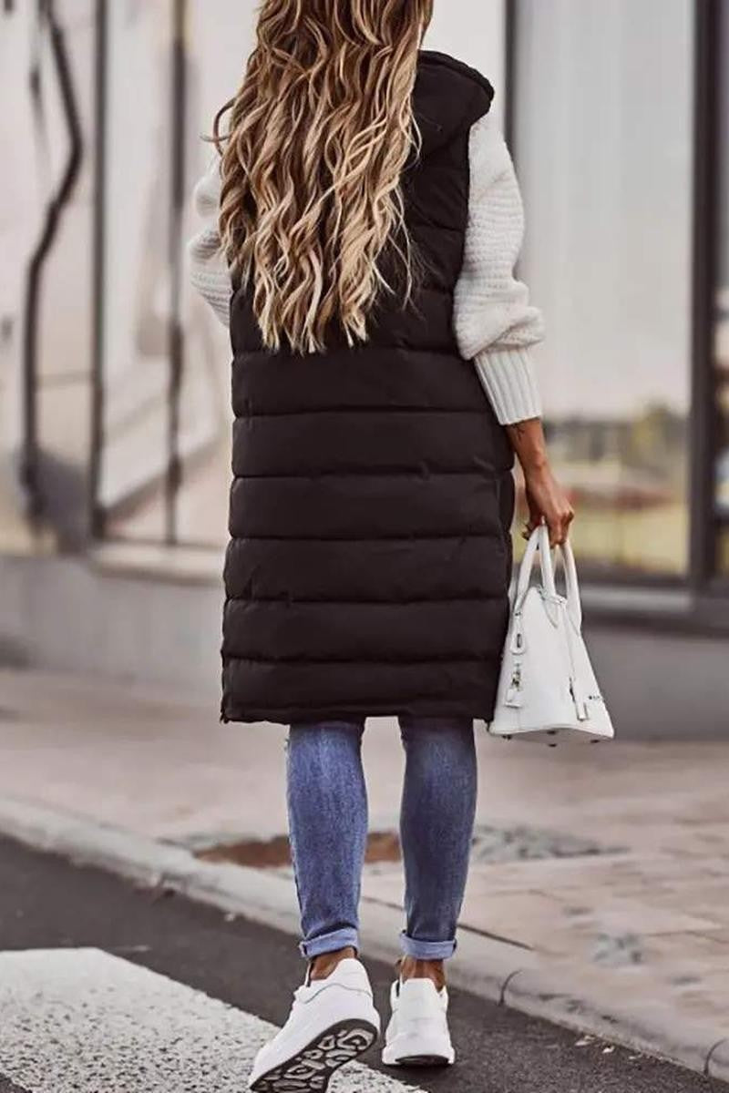 HOODED FULL BODY LENGTH PUFFER JACKET