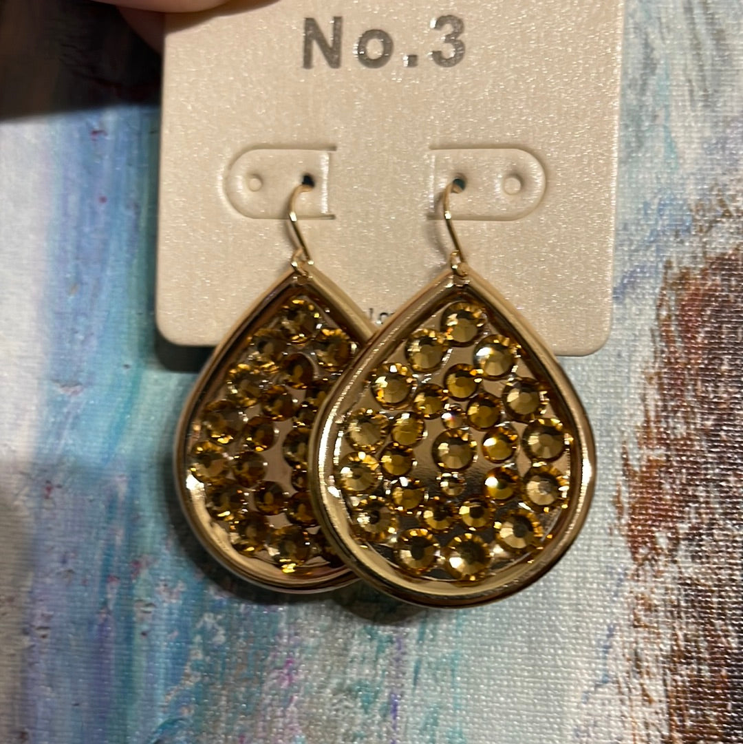 Rhinestone Teardrop Earrings