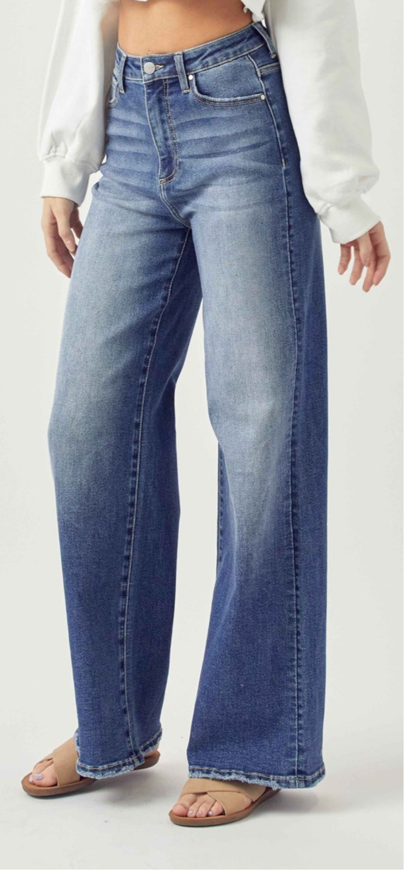 Risen Wide Flare Jeans