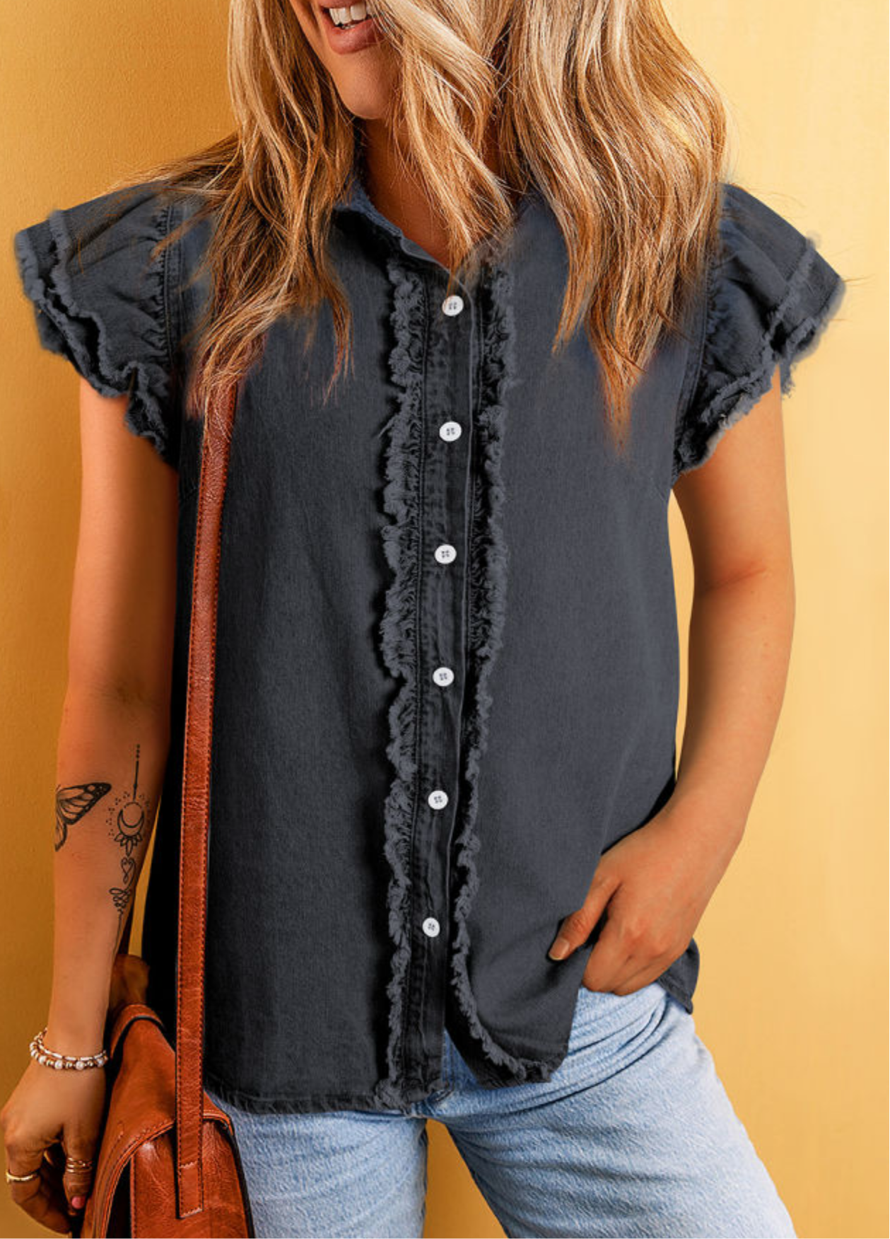 Ruffled Flutter Top