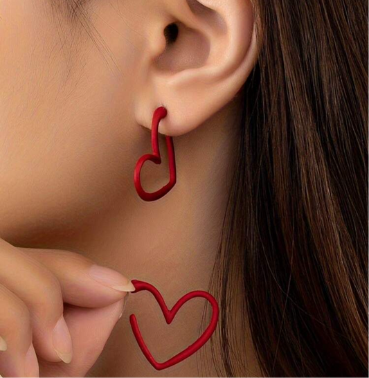 Open Heart Earrings
