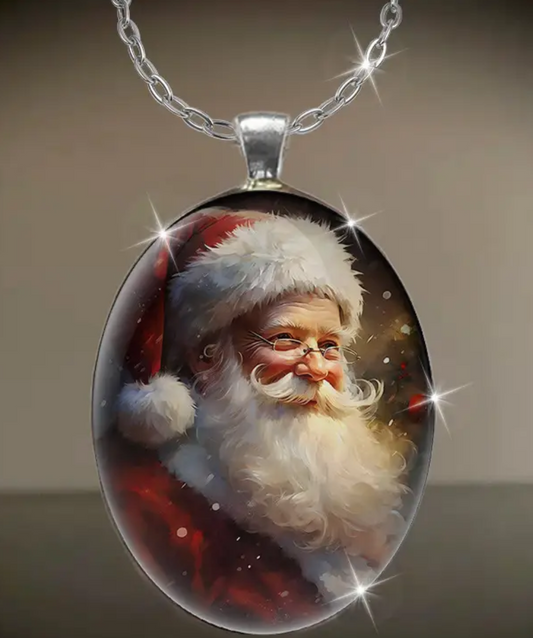 Vintage Santa Necklace