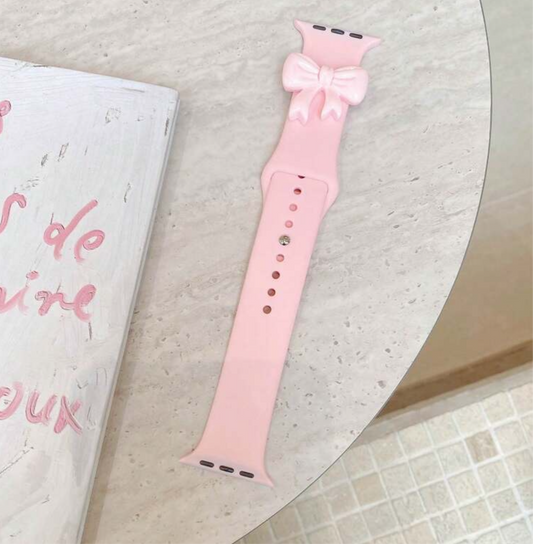 Pretty in Pink Bow Charm Apple Watch Band