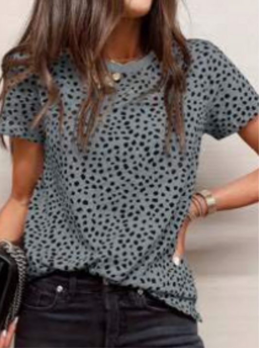 Gray Leopard Tee