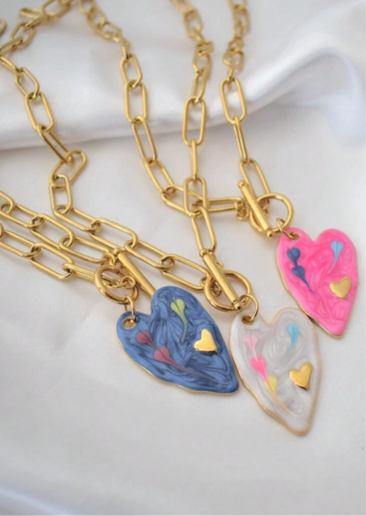 Drop Heart Necklace
