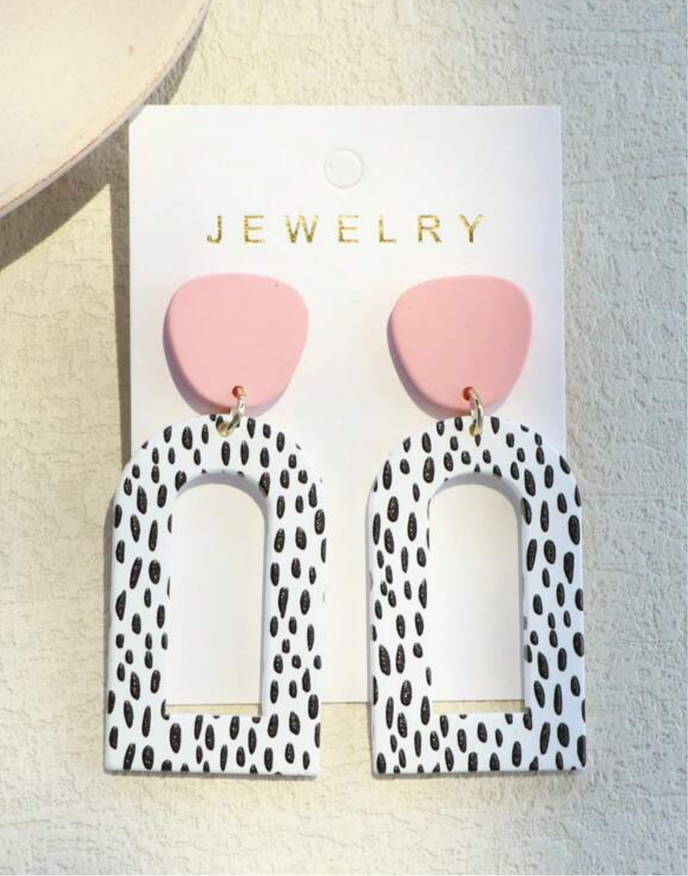 Polka Dot and Pink Earrings