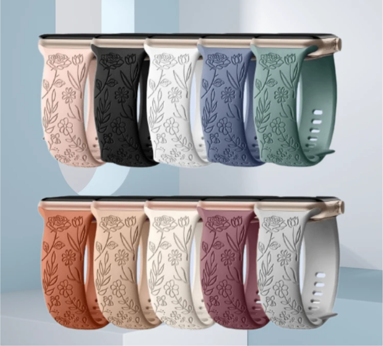 Apple Watch Floral Embossed Band Fits 42/44/45/49mm