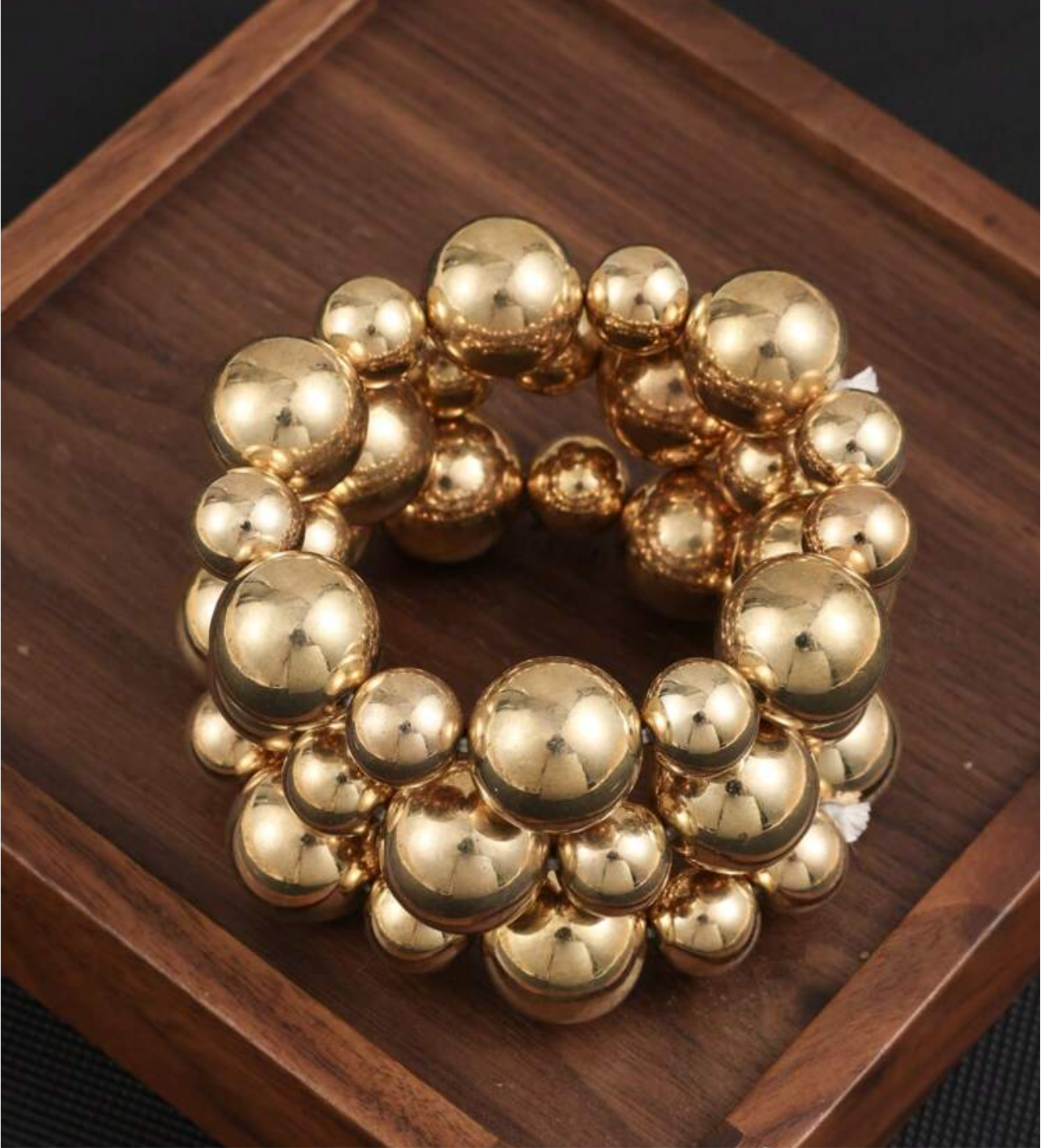 Large Bead Stretch Bracelet