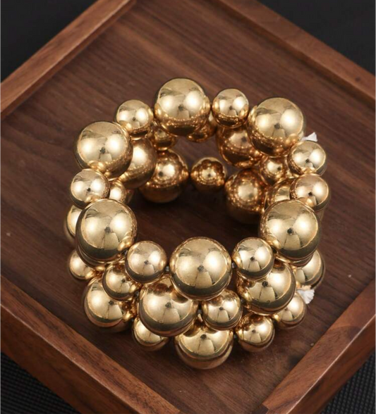 Large Bead Stretch Bracelet