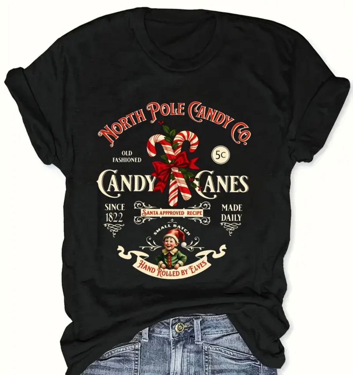 North Pole & Candy Canes Tee