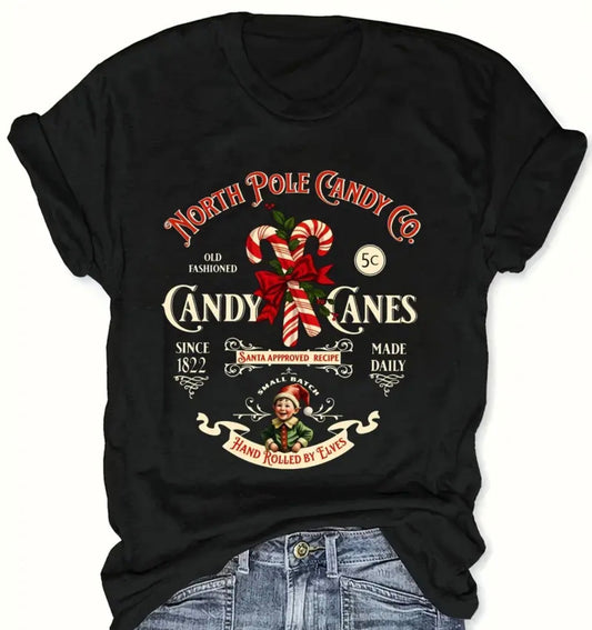 North Pole & Candy Canes Tee