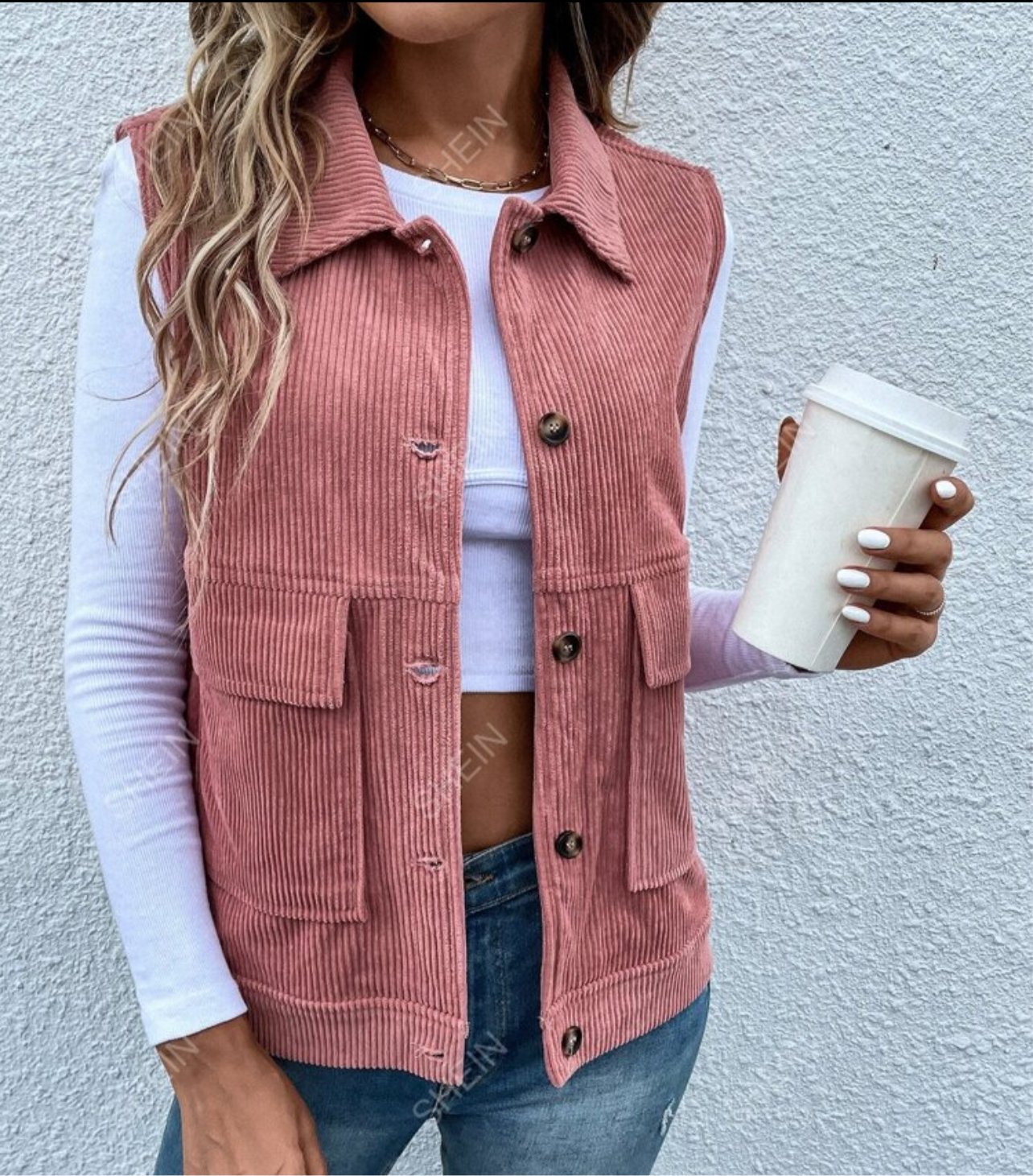Soft Feel Corduroy Vest
