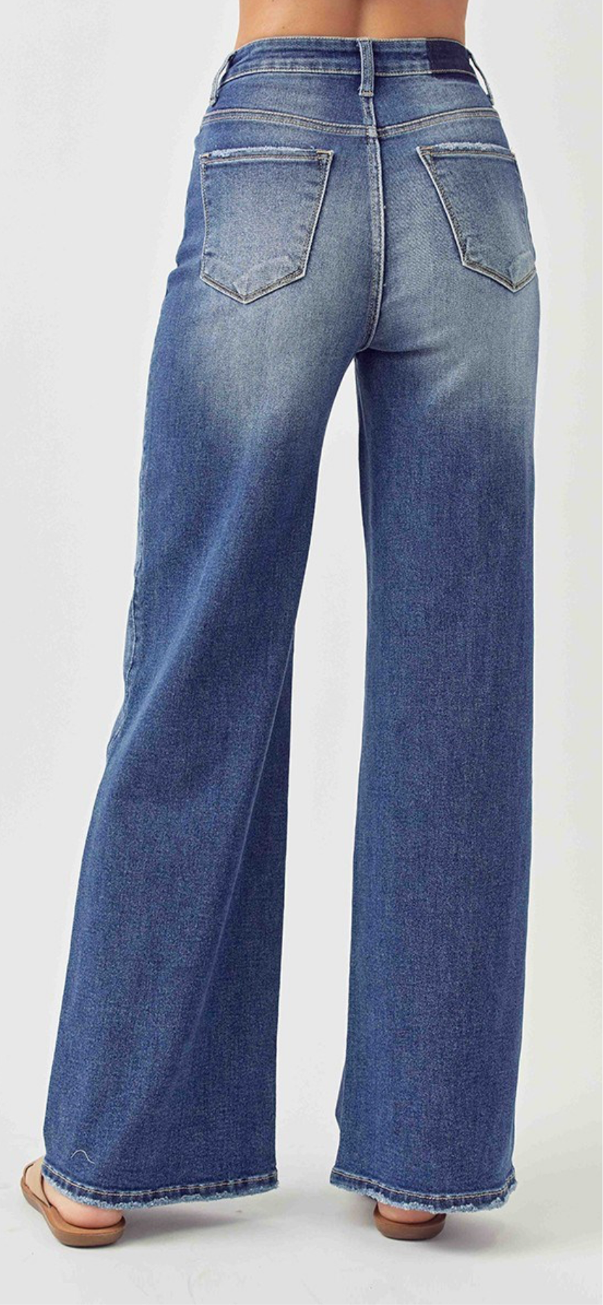 Risen Wide Flare Jeans
