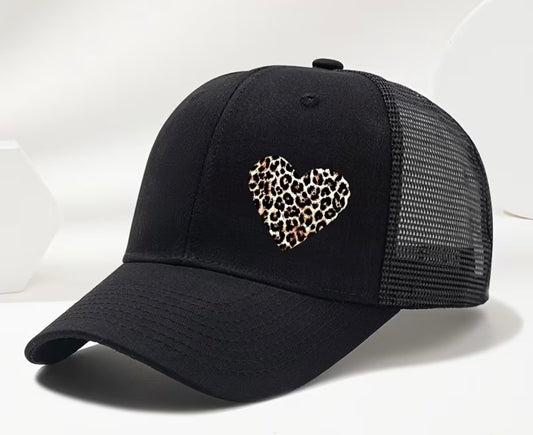 Leopard Heart Ballcap