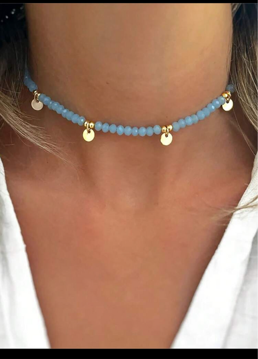 Star Charms & Circle Charms Choker Necklace