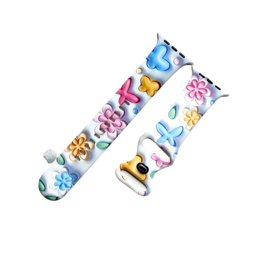 3-D Butterfly Flower Apple Watch Band
