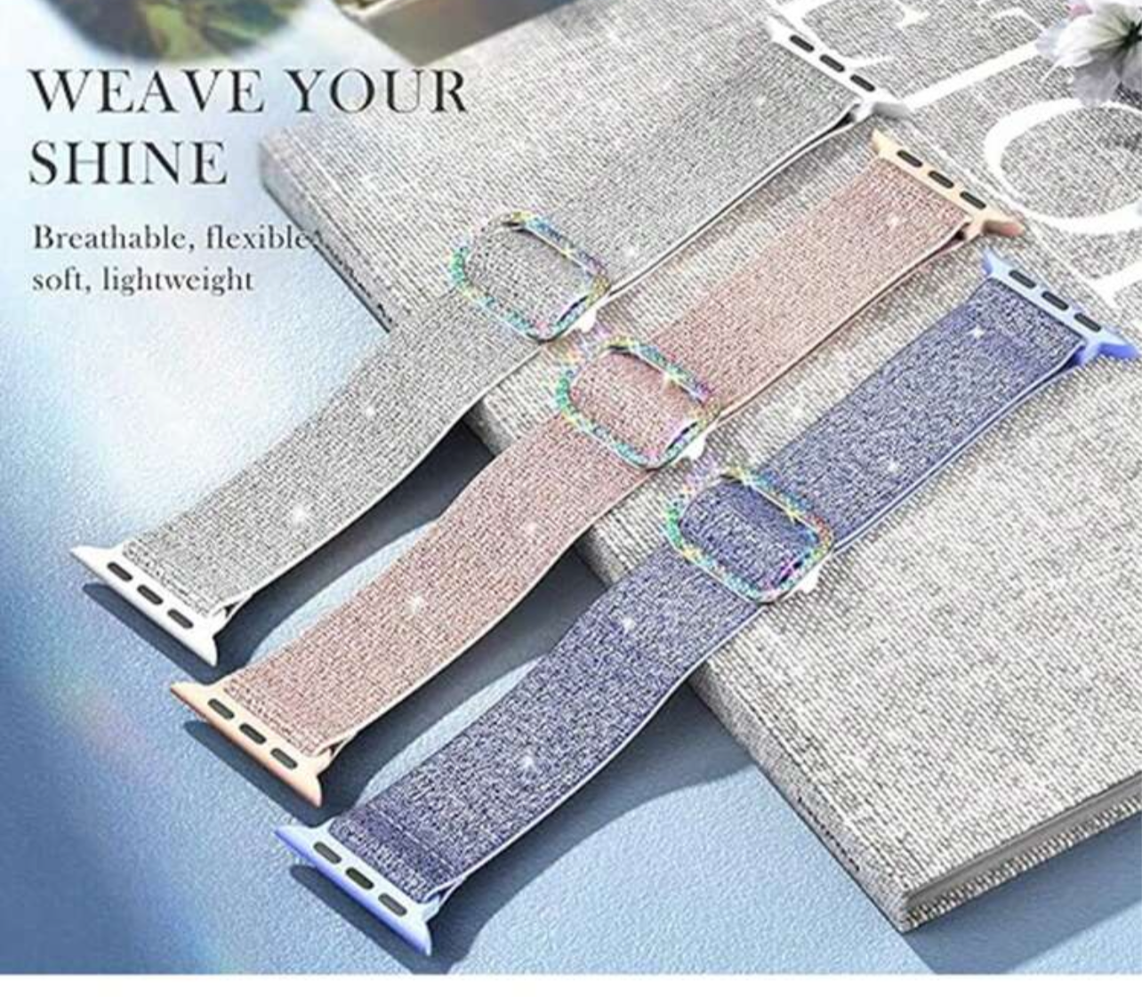 Sparkle with Glitter Nylon Apple Watch Band