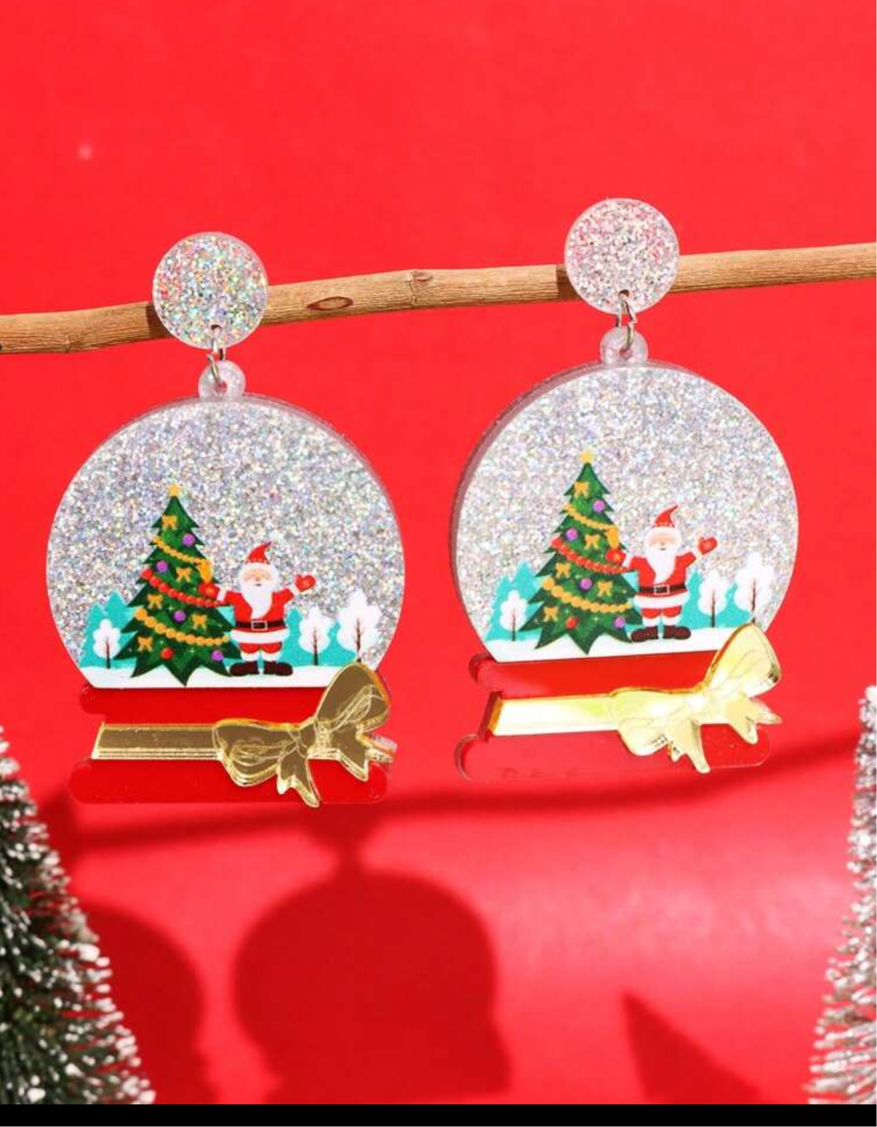 Christmas Snow Globe Earrings