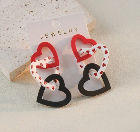 Hanging Hearts Earrings