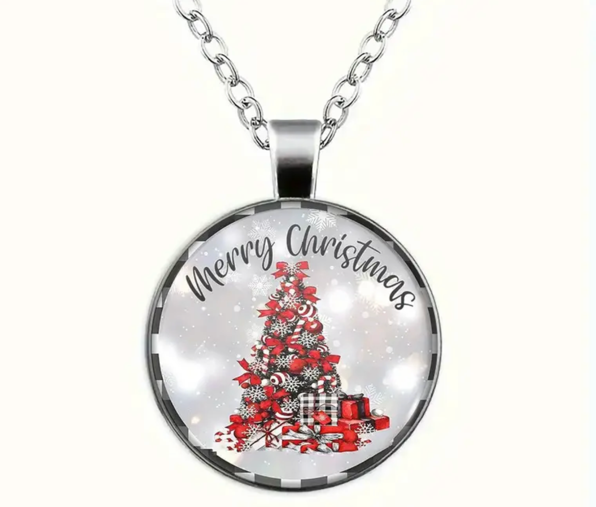 Christmas Scene Pendant Necklace