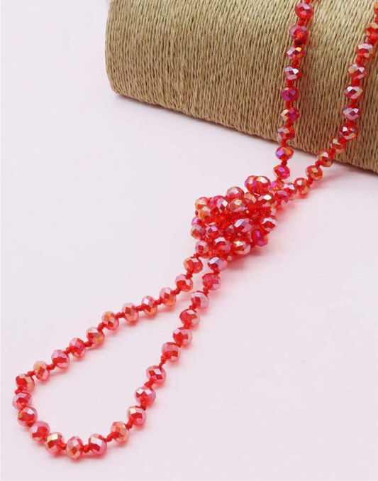 Glass Bead Necklace- Long