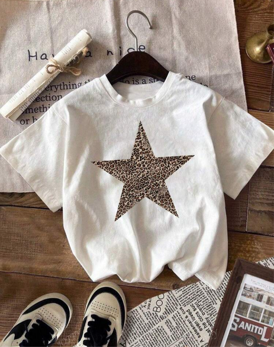 Leopard Star Top