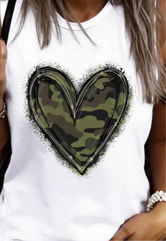 Camo At Heart Top