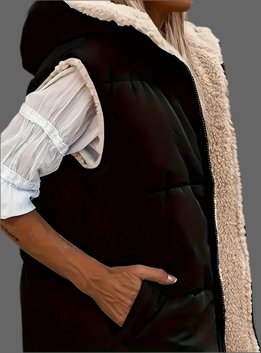 INSIDE OUT HOODED LONG VEST
