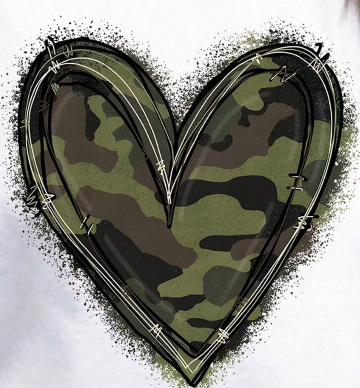 Camo At Heart Top