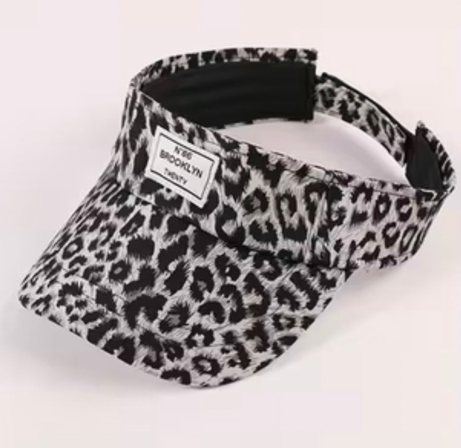 Leopard Print Sun Visor