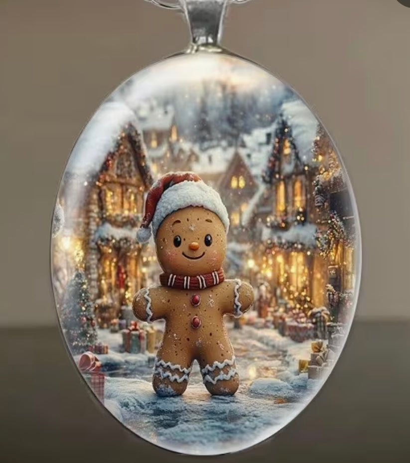 Gingerbread Village Necklace