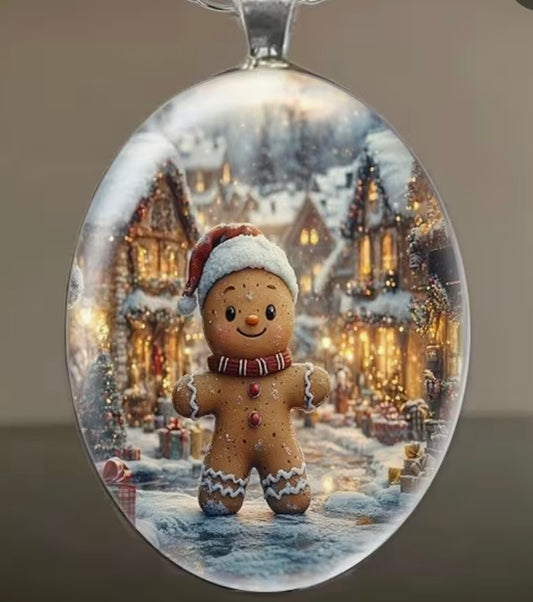 Gingerbread Village Necklace
