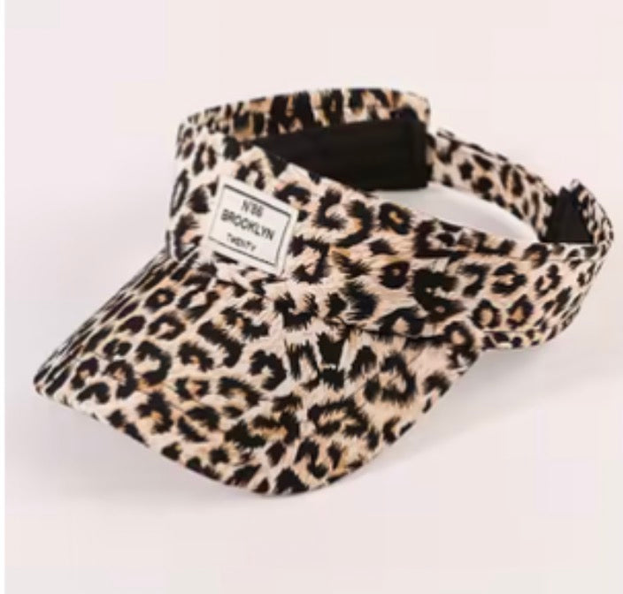 Leopard Print Sun Visor