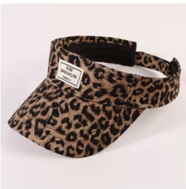 Leopard Print Sun Visor