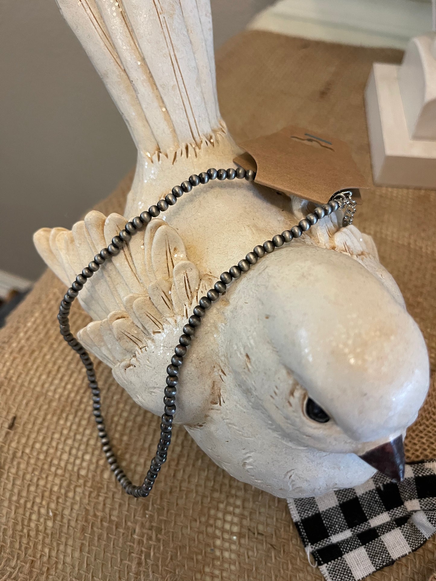 Faux Navajo Pearl Necklace - Small Bead