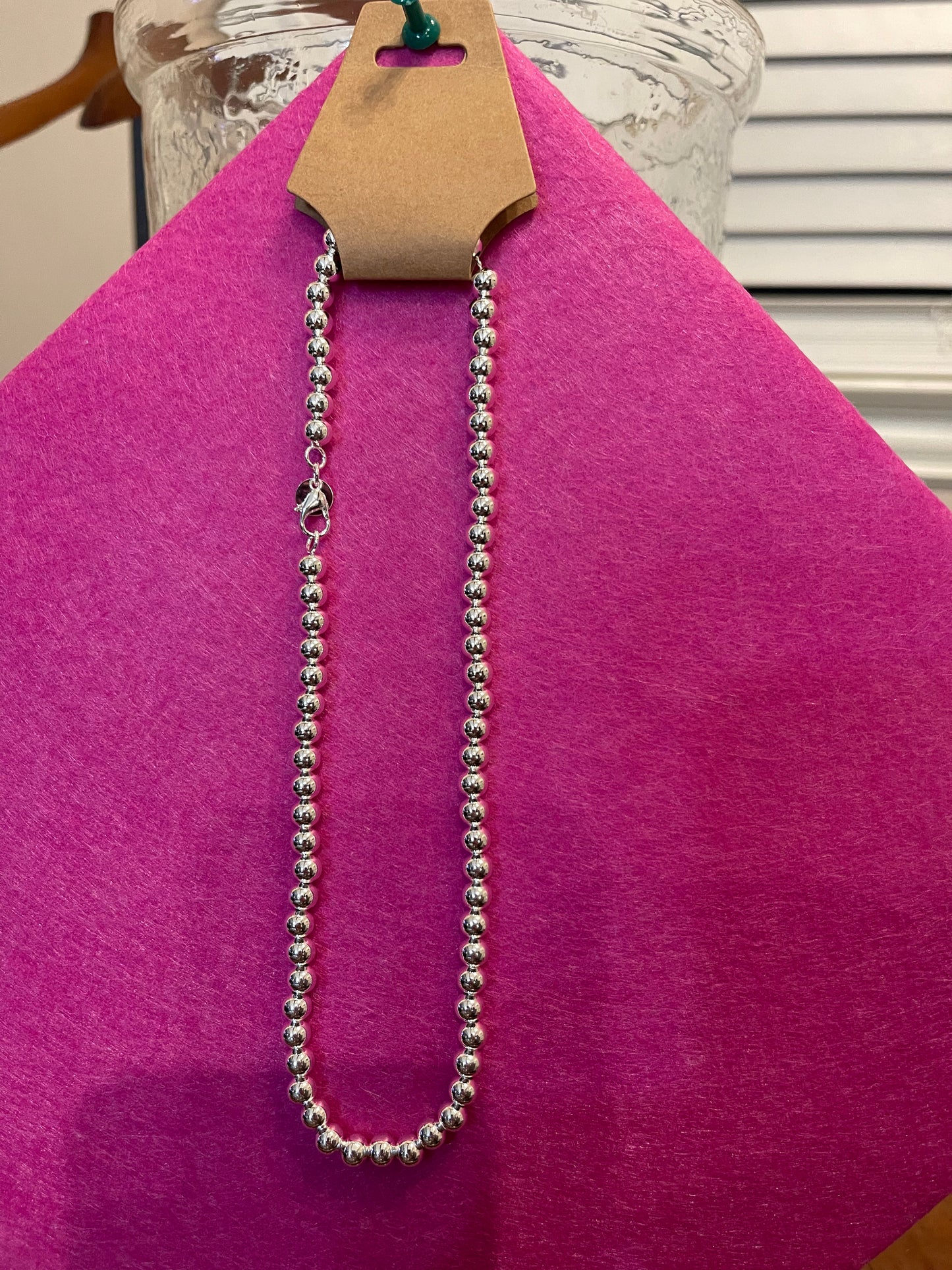 Sterling Silver Necklace- 6mm