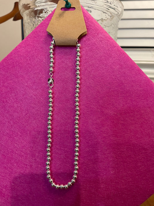 Sterling Silver Necklace- 6mm